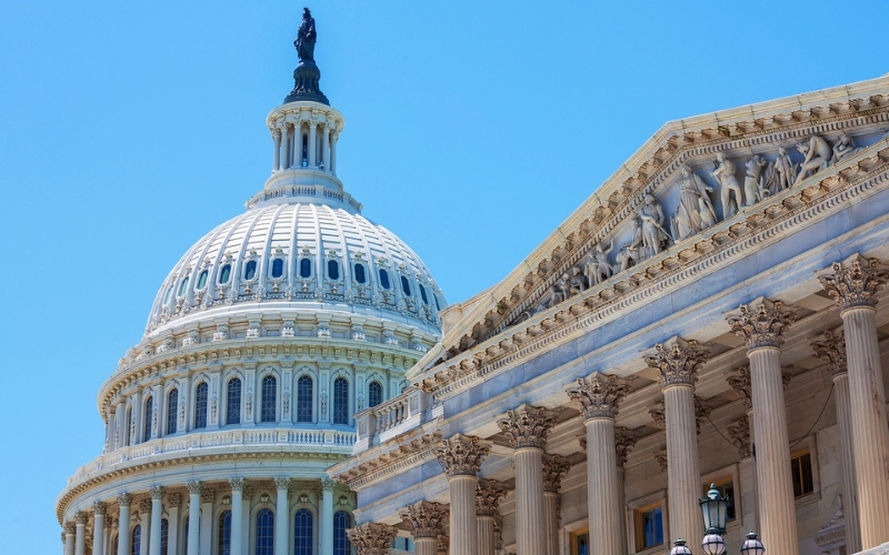 US Capitol and Federal Law Making Buildings